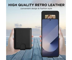 Tech-Protect Wallet dėklas skirtas Samsung Galaxy Z Flip 7 – juodos spalvos