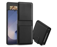 Tech-Protect Wallet dėklas skirtas Samsung Galaxy Z Flip 7 – juodos spalvos
