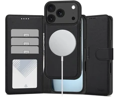 Dėklas TECH-PROTECT WALLET MAGSAFE IPHONE 17 PRO MAX / 18 PRO MAX MATTE Juodas