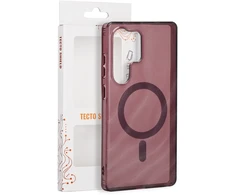 Tecto Shield Desert Mag dėklas, skirtas Samsung Galaxy S25 Ultra, raudonmedžio spalvos