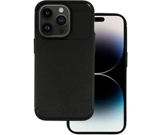 Dėklas Tel Protect Carbon Elite skirtas iPhone 14 Pro juodos spalvos