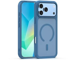 Dėklas Telforceone Mag Matt case for iPhone 17 Pro Max 6,9" / 18 Pro Max 6,9" dark mėlynas big hole