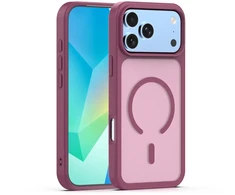 Dėklas Telforceone Mag Matt case for iPhone 17 Pro 6,3" / iPhone 18 Pro 6,3" maroon big hole