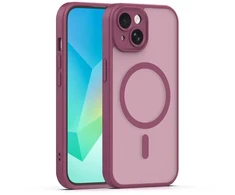Telforceone „Mag Matt“ dėklas, skirtas „iPhone 14 6,1“ bordo spalvos kameros apsaugai