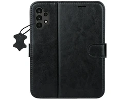 TFO Išmanusis „Luxe“ odinis dėklas, skirtas Samsung Galaxy A13 4G, juodas