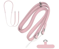 Dėklas Fusion Accessories Per petį nešiojamas dirželis – rožinis