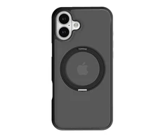 Torras Ostand Pro dėklas, skirtas iPhone 16 (juodas)