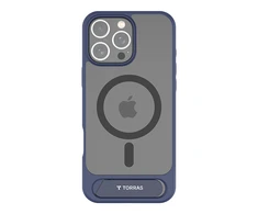Torras Pstand serijos dėklas, skirtas iPhone 16 Pro (mėlynas)