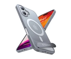 Dėklas Torras Pstand serija su iPhone 16 Plus (titano pilka)