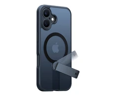 Dėklas Torras Pstand Spin Case, skirtas iPhone 16 (juodas)