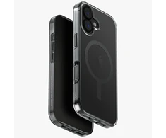 UNIQ Clario dėklas skirtas Apple iPhone 17 Magclick Charging juodos spalvos