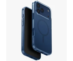UNIQ Clario dėklas skirtas Apple iPhone 17 Pro Max Magclick Charging mėlynos spalvos