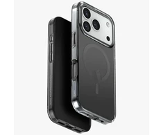 UNIQ Clario dėklas skirtas Apple iPhone 17 Pro Magclick Charging juodos spalvos