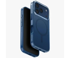 UNIQ Clario dėklas skirtas Apple iPhone 17 Pro Magclick Charging mėlynos spalvos