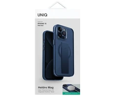 UNIQ dėklas Heldro Mag Apple iPhone 15 Pro Max 6.7" Magclick Charging mėlynos spalvos