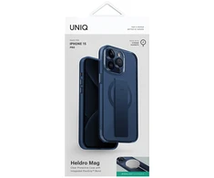 UNIQ dėklas Heldro Mag Apple iPhone 15 Pro 6.1"Magclick Charging mėlynos spalvos