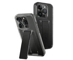 UNIQ dėklas Heldro Mount with Stand Apple iPhone15 Pro Max 6.7" pilkos spalvos