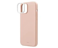 UNIQ dėklas Lino Hue Apple iPhone 14 Plus / 15 Plus 6.7" Magclick Charging rožinės spalvos
