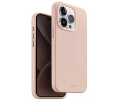 UNIQ dėklas Lino Hue Apple iPhone 15 Pro 6.1"Magclick Charging rožinės spalvos