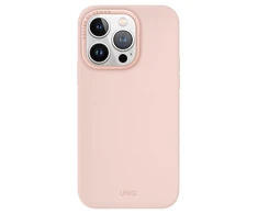 UNIQ dėklas Lino Hue Apple iPhone 15 Pro 6.1"Magclick Charging rožinės spalvos