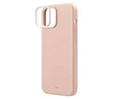 UNIQ dėklas Lino Apple iPhone 14 Plus / 15 Plus 6.7" rožinės spalvos