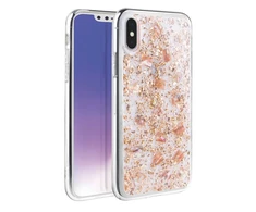 UNIQ dėklas Lumence Clear Apple iPhone Xs Max rožinio aukso spalvos