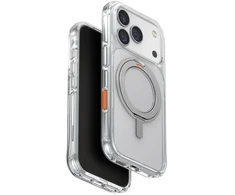 UNIQ Swivix dėklas, skirtas iPhone 17 Pro, su 360° besisukančiu stovu, skaidrus