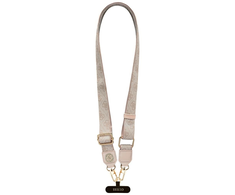 Dėklas Universal lanyard Guess CBDY 4G Tether Patch Strass Metal Logo pink