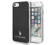 Us Polo Assn US Polo USHCI8TPUBK Apple iPhone 7/8/SE 2020 / SE 2022 telefono dėklas juodos spalvos Shiny