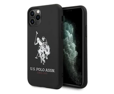 Dėklas „Us Polo Assn US Polo“ USHCN65SLHRBK „iPhone 11 Pro Maxjuodos spalvos silikoninė kolekcija“