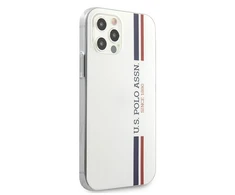 Us Polo Assn US Polo USHCP12LPCUSSWH Apple iPhone 12 Pro Max 6,7" dėklas telefonui baltos spalvos Tricolor Collection