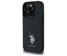 Us Polo Assn US Polo USHCP15XPGEK Apple iPhone 15 Pro Max 6,7" dėklas telefonui juodos spalvos Leather Embroidered DH Color
