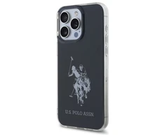 Us Polo Assn US Polo USHCP15XTPUHRBK Apple iPhone 15 Pro Max 6,7" dėklas telefonui juodos spalvos Shiny Big Logo