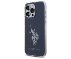 Us Polo Assn US Polo USHCP15XTPUHRBV Apple iPhone 15 Pro Max 6,7" dėklas telefonui mėlynos spalvos Shiny Big Logo