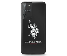 Us Polo Assn US Polo USHCS21LTPUHRBK S21 Ultra G998 dėklas telefonui juodos spalvos Shiny Big Logo