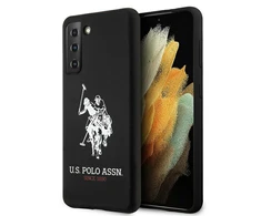 Us Polo Assn US Polo USHCS21MSLHRBK S21 Plus G996 dėklas telefonui juodos spalvos silikoninis Logo