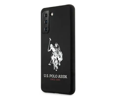 Us Polo Assn US Polo USHCS21MSLHRBK S21 Plus G996 dėklas telefonui juodos spalvos silikoninis Logo