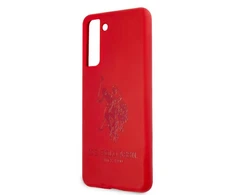 Us Polo Assn US Polo USHCS21MSLHRTRE S21 Plus G996 dėklas telefonui raudonos spalvos silikoninis On Tone