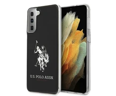 Us Polo Assn US Polo USHCS21MTPUHRBK S21 Plus G996 dėklas telefonui juodos spalvos Shiny Big Logo