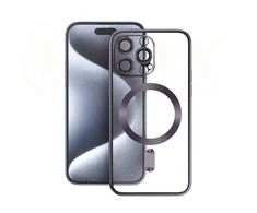 Dėklas Vmax Electroplating Mag TPU Apple iPhone 15 Plus 6,7" sėklas telefonui violetinės spalvos