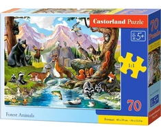 Castorland Dėlionė 70 vnt. - Miško gyvūnai