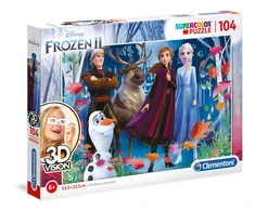 Dėlionė Clementoni, SuperColor, Frozen II 3D Vision, Puzzle, For Girls, 6+ metai, 104 pcs
