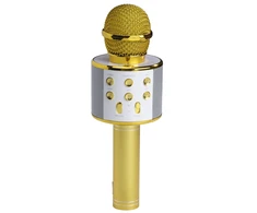 Mikrofonas su głośnikiem BT do karaoke Denver KMS-20 auksinė