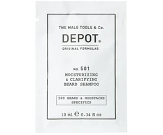 Depot, 500 Beard - Mustache Specifics No. 501, Pro-Vitamin B5, Beard Šampūnas, Moisturizing - Gaivinantis, 10 ml