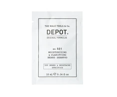 Depot, 500 Beard - Mustache Specifics No. 501, Pro-Vitamin B5, Beard Šampūnas, Moisturizing - Gaivinantis, 10 ml