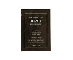 Depot, 500 barzdos – ūsų ypatybių Nr. 505, barzdos aliejus, oda – mediena, vitaminas E, blizgesiui – švelnumui, 5 ml