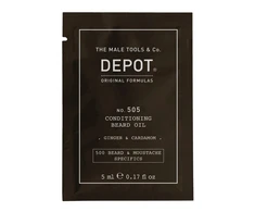 Depot, 500 Beard - Mustache Specifics No. 505, Beard Oil, Ginger - Cardamom, For Shine - Softness, 5 ml
