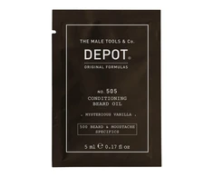 Depot, 500 Beard - Mustache Specifics No. 505, Barzdos aliejus, Paslaptingoji vanilė, Vitaminas E, Žvilgesiui ir Švelnumui, 5 ml