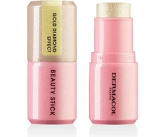Dermacol, Illuminante + Bronzer, - Diamond-effect Highlighter Stick (Beauty Stick) 7 G - Shade: 1 ROSEGOLD GLOW EFFECT (1 EFFETTO BAGLIORE ORO ROSA, 7