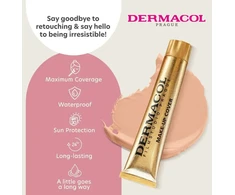 Dermacol - Mini Full Coverage Foundation 13g Liquid Makeup Matte Foundation with SPF 30 Atsparus vandeniui Foundation for Oily Skin Acne &amp; Under